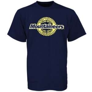   West Virginia Mountaineers Navy Blue Circle T shirt: Sports & Outdoors