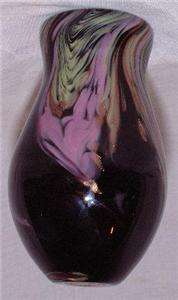 Hinkles Dying Art Glassworks West Virginia Vase  