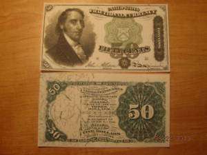 Copy 50 cent US Paper Money Fractional Currency replica  