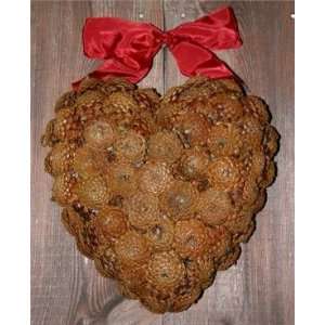  Pinecone Heart Wreath