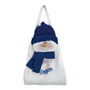 Los Angeles Dodgers Snowman Winter Holiday Door Sack   MLB Baseball 