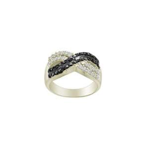   Silver Cut Out Swirl Shape Pave CZ Ring.Size 9 FREE GIFT BOX. Jewelry