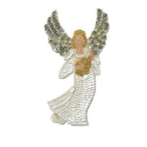  Angel with Harp Sequin Applique Arts, Crafts & Sewing