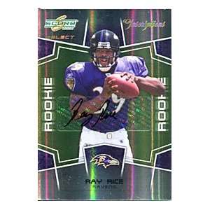  Ray Rice Autographed / Signed 2008 Score Select Card 