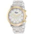 Breda Womens 2307 Clear/Gold Brooke Oversized Bezel Mother Of Pearl 