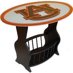    Fan Creations Auburn Tigers Glass End Table: Sports & Outdoors