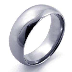 Mens Dark Silver Charm Tungsten Steel Ring Size 13  