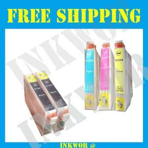  Inkwor@5pack Replacement Epson 124 T124 Ink Catrideges 