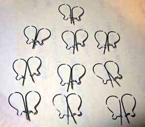12 SURGICAL STEEL KIDNEY WIRES~make earrings!  