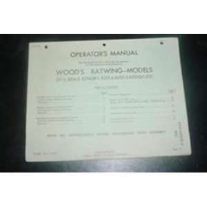  : Woods Batwing models operators manual: Woods Brothers inc.: Books