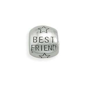 Sterling Silver Charm Bracelet Bead with Best Friend   Compatible with 