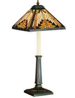 Navajo Mission Tiffany Style Stained Glass Table Lamp  