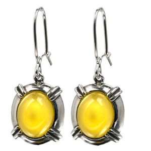  Sterling Silver Baltic Butterscotch Color Amber Oval 
