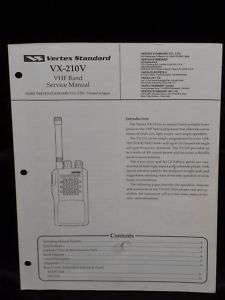 Vertex Standard VX 210V VHF Band Service Manual  