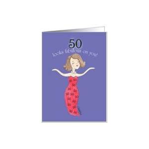  Lady in Red 50th Birthday Card Toys & Games