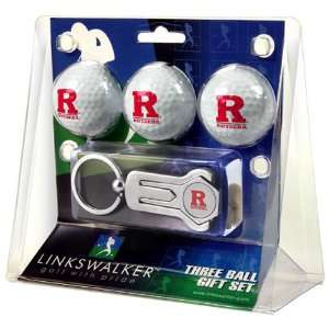  Rutgers Scarlet Knights NCAA 3 Ball Gift Pack w/ Keychain 