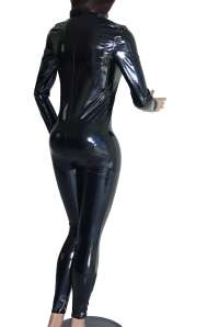 Made to MEASURE Unisex glossy 4 way stretch PVC Catsuit Zentai Latex 
