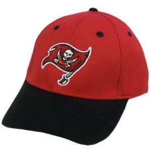  NFL TAMPA BAY BUCCANEERS BUCS RED BLACK VELCRO HAT CAP 