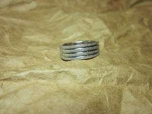 925 Sterling Silver Diamond Dust Band RING SZ 6 .5   9 Wide Band 