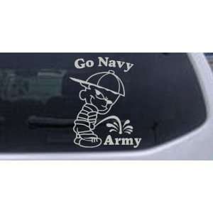  Go Navy Car Window Wall Laptop Decal Sticker    Silver 8in 
