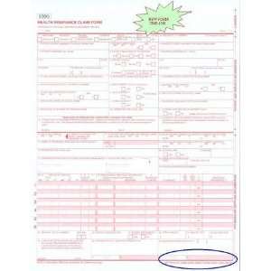  HCFA CMS 1500 Claim Form (1000) 