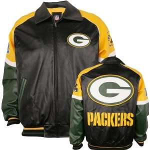    Green Bay Packers Varsity Pleather Jacket: Sports & Outdoors