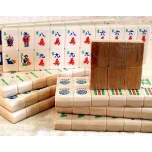  Bamboo & Bone Mah Jong Tiles Set: Toys & Games