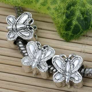 LOT 20p Tibetan Silver Butterfly* Beads Findings Charms  