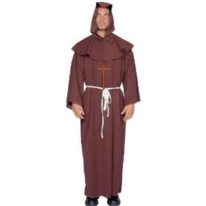   HK Monk Adult Costume / Brown   Size Large (40 42) 