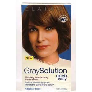  Clairol Nice n Easy Gray Solution Permanent Haircolor #6G 