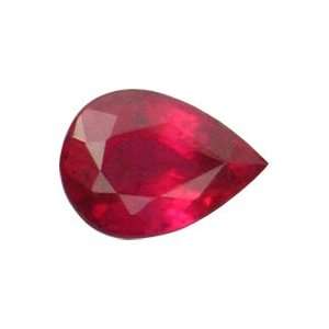  0.9cts Natural Genuine Loose Ruby Pear Gemstone 
