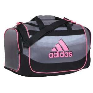  Adidas Defender Duffel Bag (Small, Tech Grey/Ultra Pop 