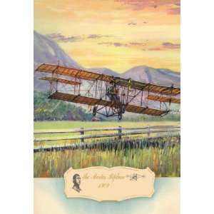   The Martin Biplane 1909 12x18 Giclee on canvas