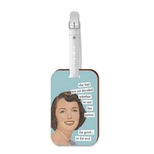  Anne Taintor Good or Evil Luggage Tag: Office Products
