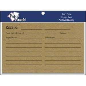  Paper Accents Recipe Card 4x 6 Brown Bag 25pc  65lb 100% Recycled 