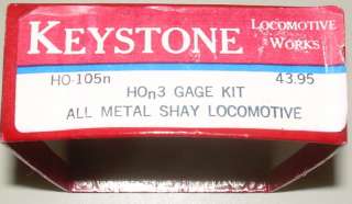 HOn3 Keystone   All Metal Shay Locomotive Kit  