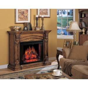  Augusta Antique Oak Classic Flame Electric Fireplace: Home 