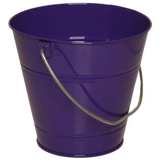 JAM Paper Purple Small Colorful Metal Pail Buckets   sold individually 