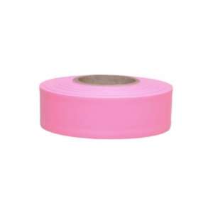   Film, Taffeta Pink Solid Color Roll Flagging (Pack of 144) Industrial