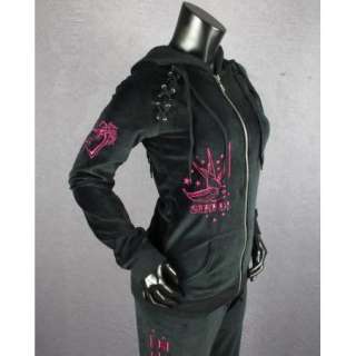 Womens Affliction SINFUL HOODIE TRACK JACKET VOLTAGE WITH TIES!  