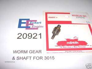 EE 209 NEW Marklin HO 20921 Worm Gear & Shaft for 3015  