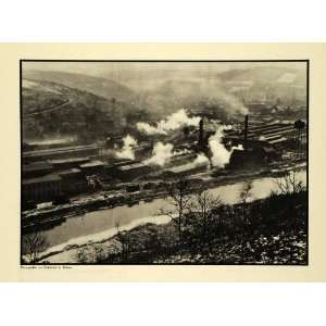 1935 Print Pennsylvania Mountain Landscape Tannery U.S. Leather Eagle 