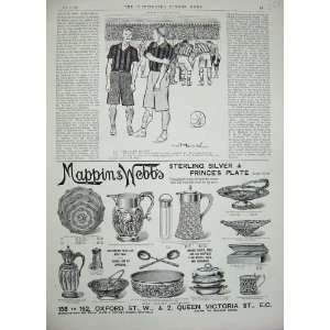   1896 Football Sport Advertisement Mappin Webb Silver