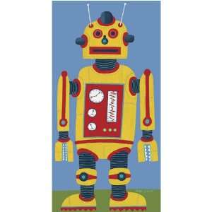  Oopsy Daisy Yellow Robot 18x35 Canvas Art Image Wrap: Toys 