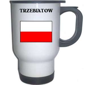 Poland   TRZEBIATOW White Stainless Steel Mug