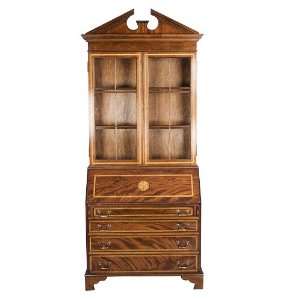  English Mahogany Bureau Bookcase Furniture & Decor