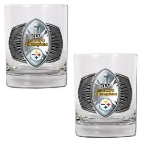 Pittsburgh Steelers 2010 AFC Conference Champions 2pc 14oz Rocks Glass 