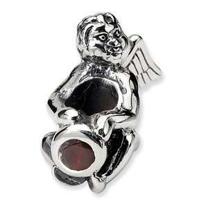  Sterling Silver Reflections January CZ Angel Bead Jewelry