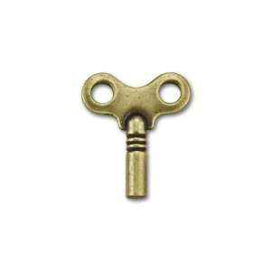    Brass Oxide Pewter Winding Key Charm Arts, Crafts & Sewing