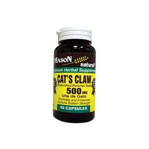 Mason Natural Cats Claw 500 Mg Premium Herbal Supplement Capsules   60 